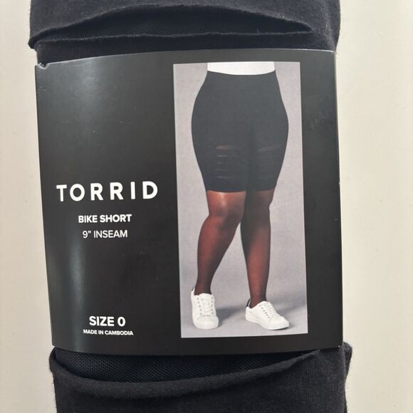 Torrid Black Mesh Shredded Front Bike Short Plus Size Large - Picture 1 of 7